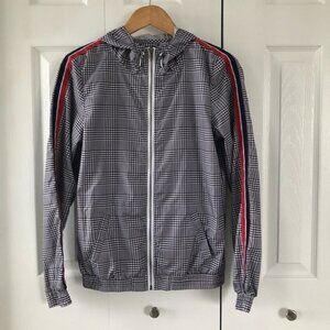 Empyre Clothing Plaid Zip Up Lightweight Hooded Jacket